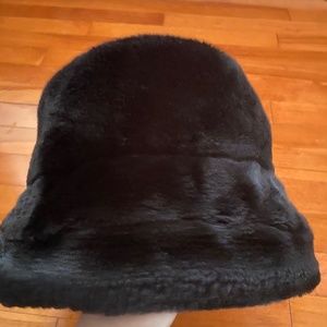 Black Faux Fur hat